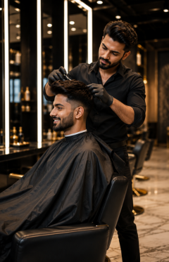 Hair styling look